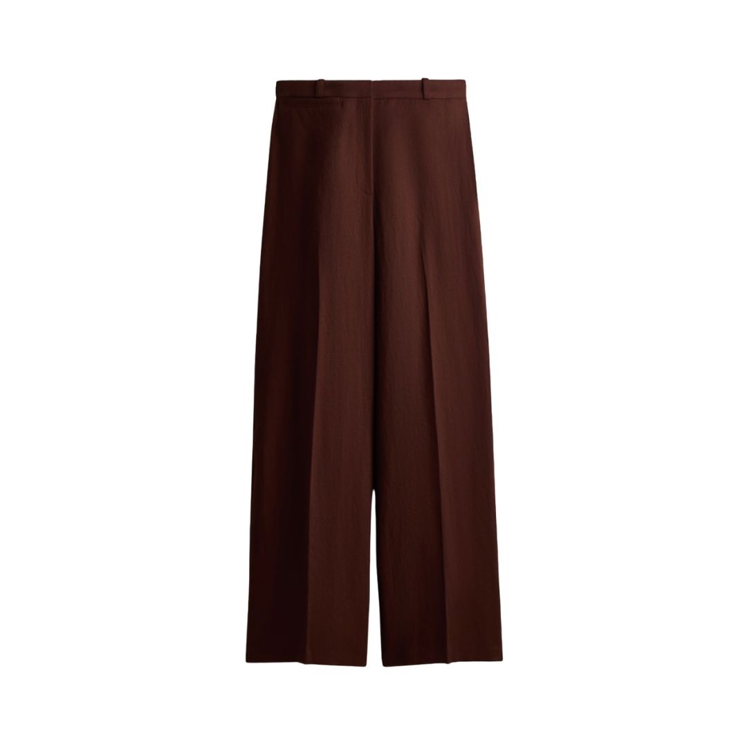 Brown wide-leg trousers